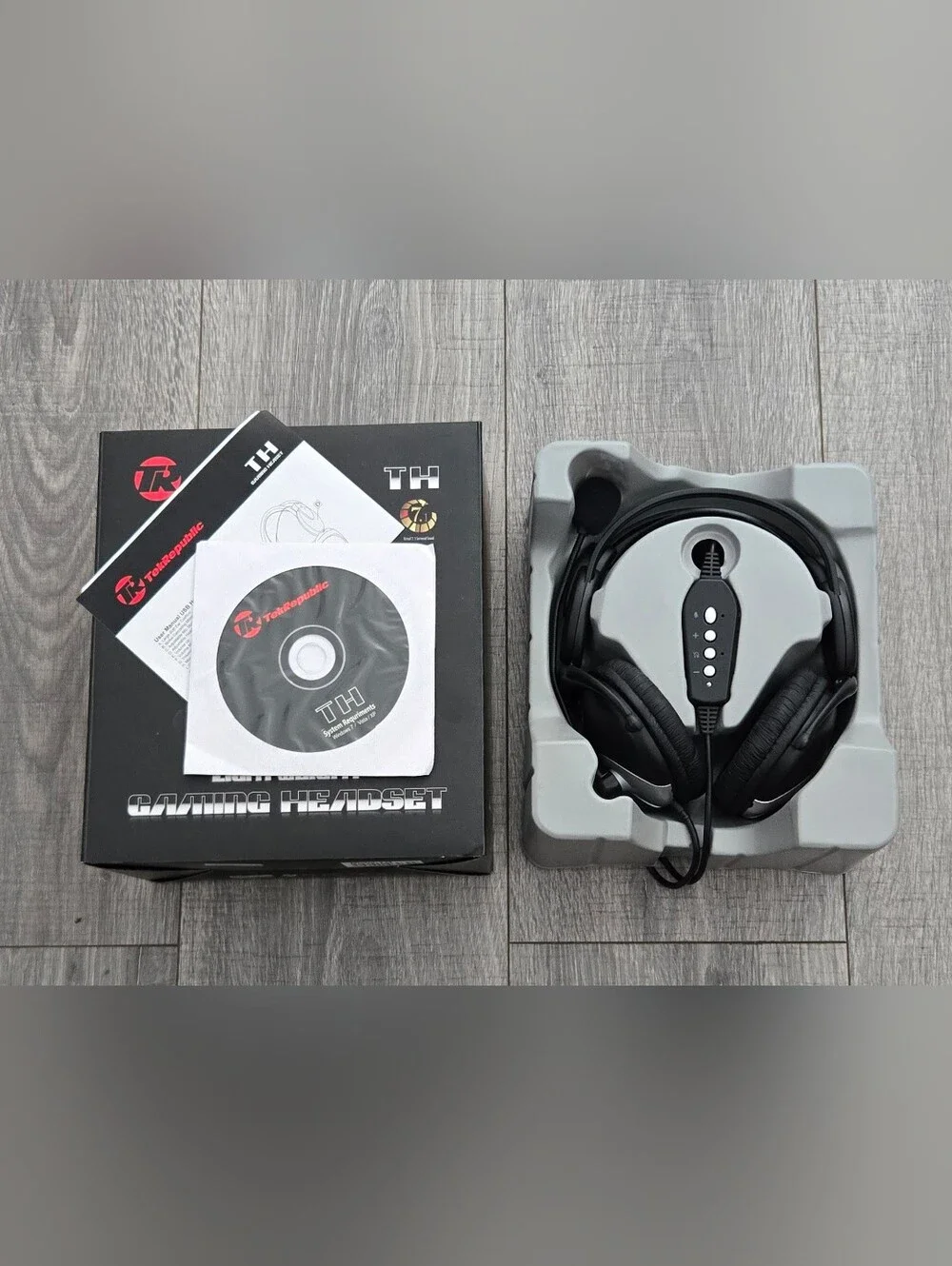 TekRepublic TH Gaming Headset Virtual 7.1 USB New Open Box Tested Complete.